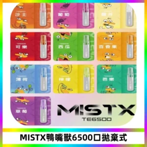 MISTX TE鴨嘴獸6500 Puffs抛棄式一次性抛棄式電子煙