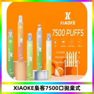 XIAOKE梟客7500Puffs跑馬燈拋棄式電子煙 可發光一次性
